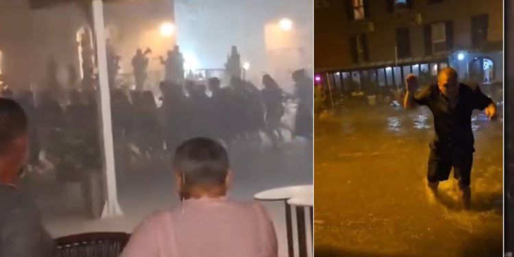 U Karlobagu sinoć opći potop, na otocima se nisu dali smesti, pa na Istu zasvirali, a na Pagu plesali kolo!