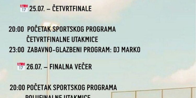 U Polači se održava 8.tradicionalni varoški malonogometni turnir „ Polača 2025 „