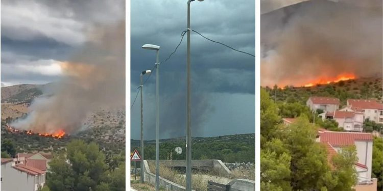 Udar groma izazvao požar kod Jasenova? Ovo je snimka s terena!