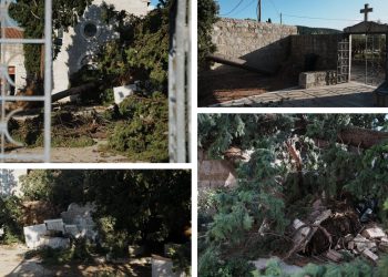 Uznemirujuća scena kod Poljuda. Znatna oštećenja u dvorištu samostana i crkve. Pogledajte ovo