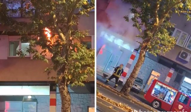 VIDEO Mostar: Zapalio se klima uređaj u stanu, vatrogasci spriječili veću tragediju