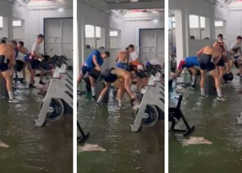 VIDEO Velika poplava u HVK-u Mornar u Splitu. Članovi i sportaši ispumpavaju vodu