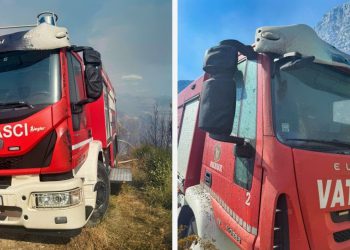 Vatra zahvatila dva vatrogasna vozila, oštećena su: “Kolege su dobro, uspjeli smo da ne dođe do zapaljenja kamiona”