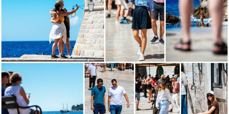 Vjetar nije pokvario nedjeljni đir: opušteno je i gužvovito na Stradunu, a i na Porporeli se uživa u lijepom pogledu