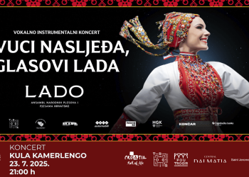 Vokalno-instrumentalni koncert Ansambla LADO u Trogiru – večeras u 21:30, kula Kamerlengo