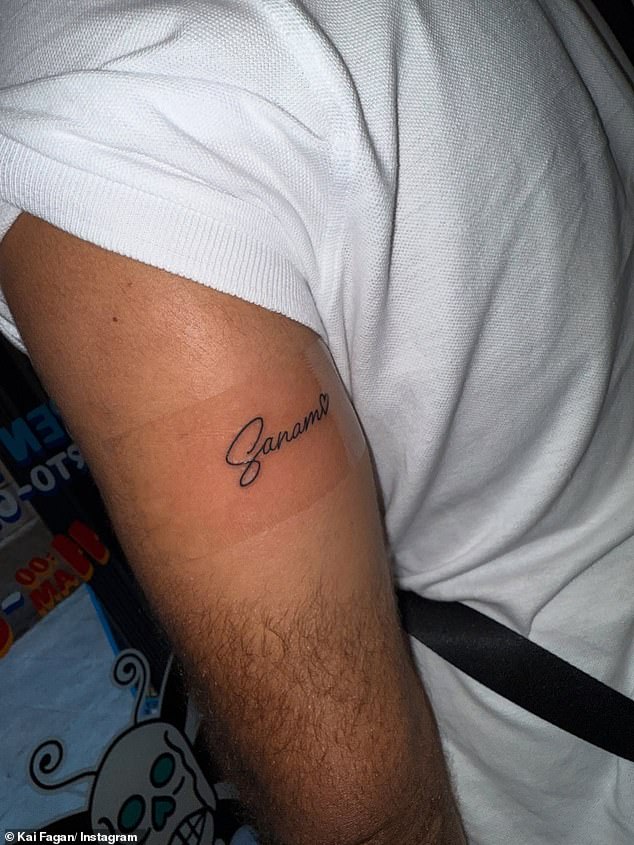 Kai je također odala počast svojoj budućoj supruzi uoči dana njihovog vjenčanja, jer je njezino ime tetovirano na ruci