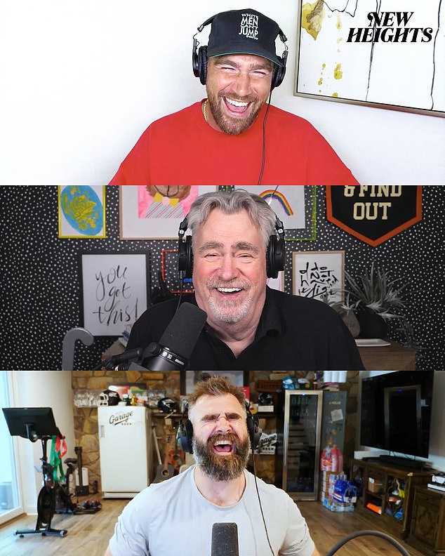 'Papa' Kelce, kako ga Travis naziva, prikazana na nedavnoj pojavi na novom podcastu Heights