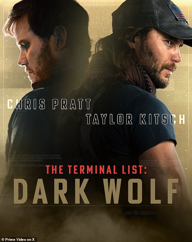 Kitsch i Chris Prat reprizirali su svoje uloge iz 2022. godine The Terminal List za Prequel Dark Wolf, koji će 24. kolovoza debitirati na Prime