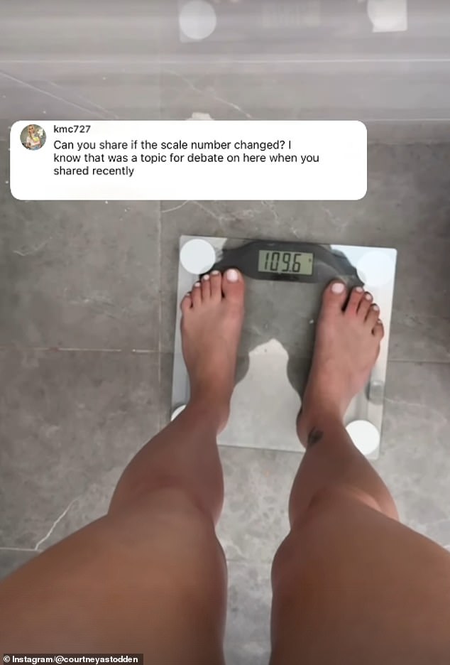 TV zvijezda također je otkrila da je sada na 109 kilograma. Stodden je rekao da se osjeća mirno nakon što je vino ostavila iza sebe kako bi imala više 'jasnoće' tijekom svog života