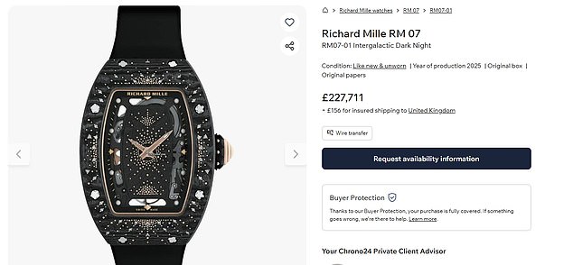 Sat i njegova zadivljujuća cijena su prikazani