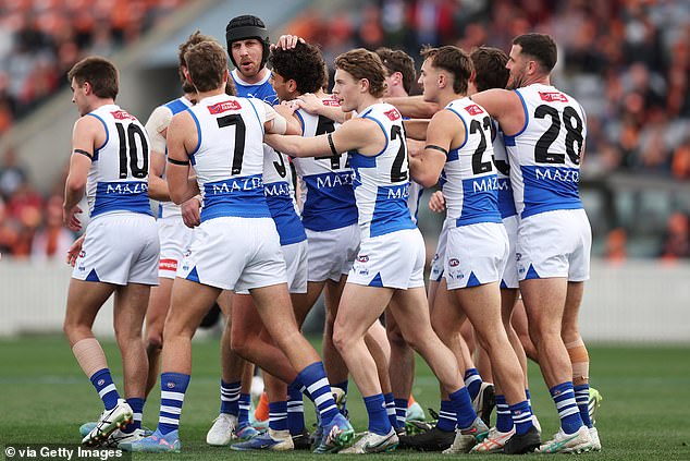 Mladić je postigao tri gola tijekom Kenguroos 54 boda poraza od GWS Giantsa