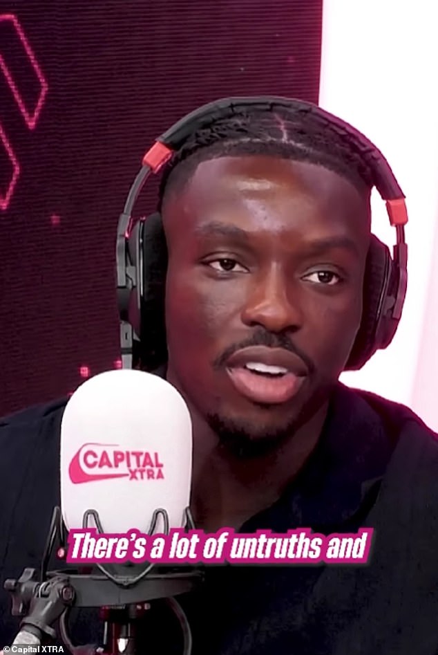 Pojavljujući se na Capital Xtra doručku s Robertom Bruceom i Shayna Marie s Meg u četvrtak, Dejon je rekao: 'Puno je neistina i puno nepoštenih priča koje u ovom trenutku izazivam' '