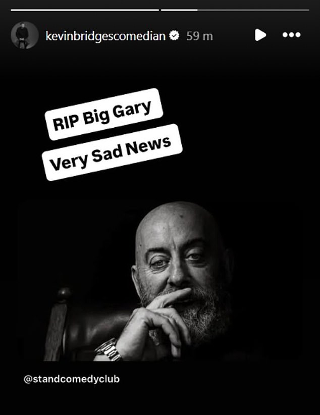 Napisao je: 'RIP Big Gary, vrlo tužne vijesti'