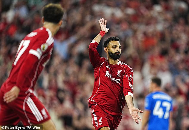 Mohamed Salah oponašao je proslavu Jota 'krokodila' nakon što je postigao pogodak protiv Bournemouth -a