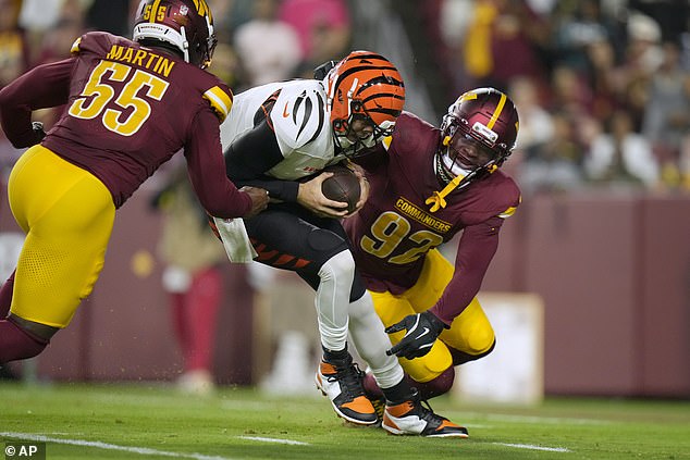 Burrow je odbrana zapovjednika otpustila dok se Bengalsova ofenzivna linija raspala