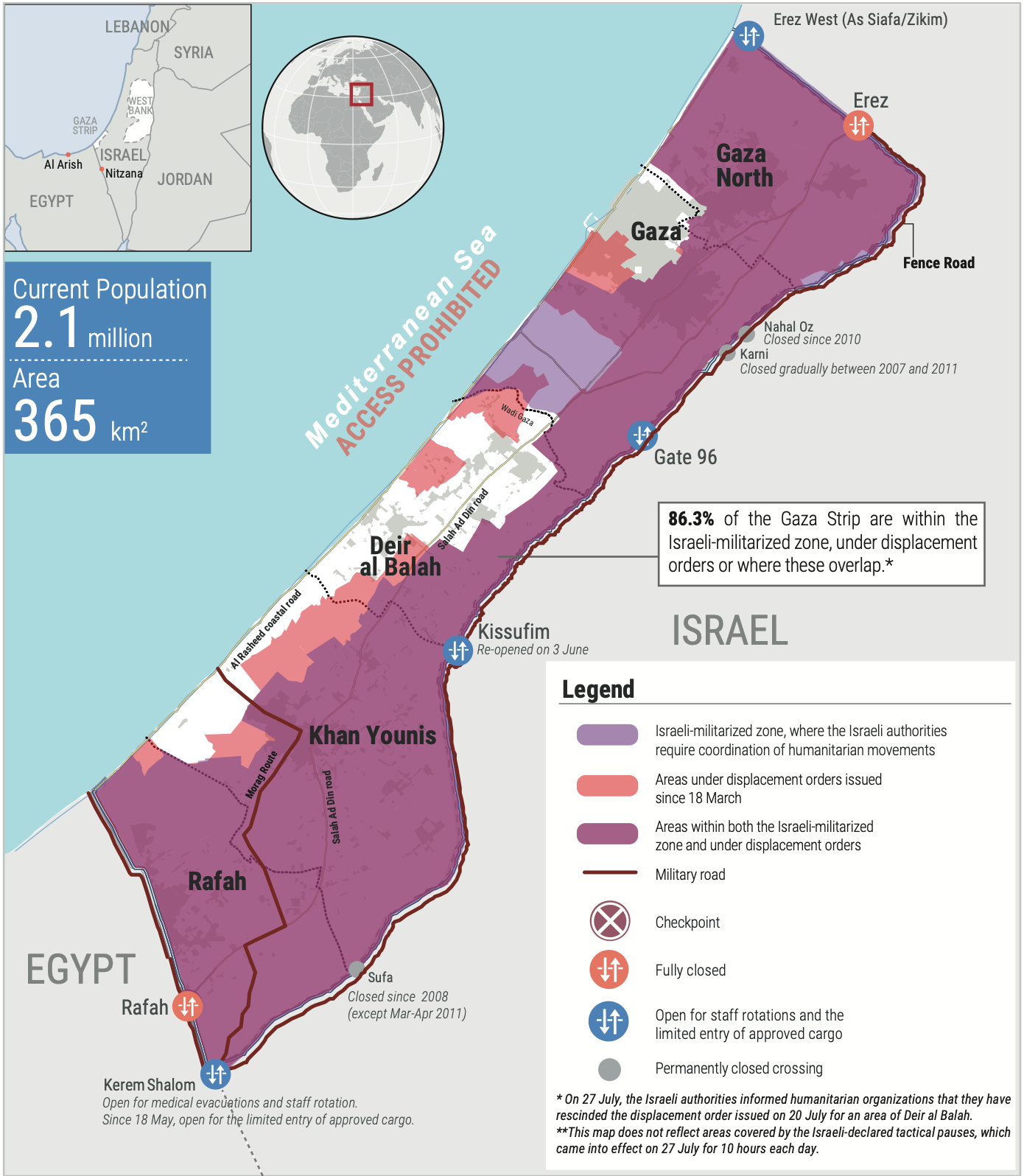 Izraelski kabinet političke sigurnosti odobrio je plan rano u petak da preuzme kontrolu nad gradom Gaze, jer zemlja proširuje svoje vojne operacije. Ova karta prikazuje izraelske dijelove Gaze krajem srpnja 2025.