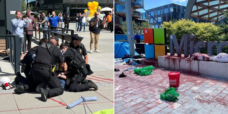 18 aktivista uhićenih u prosvjedu u Gazi izvan Microsoftovog HQ -a