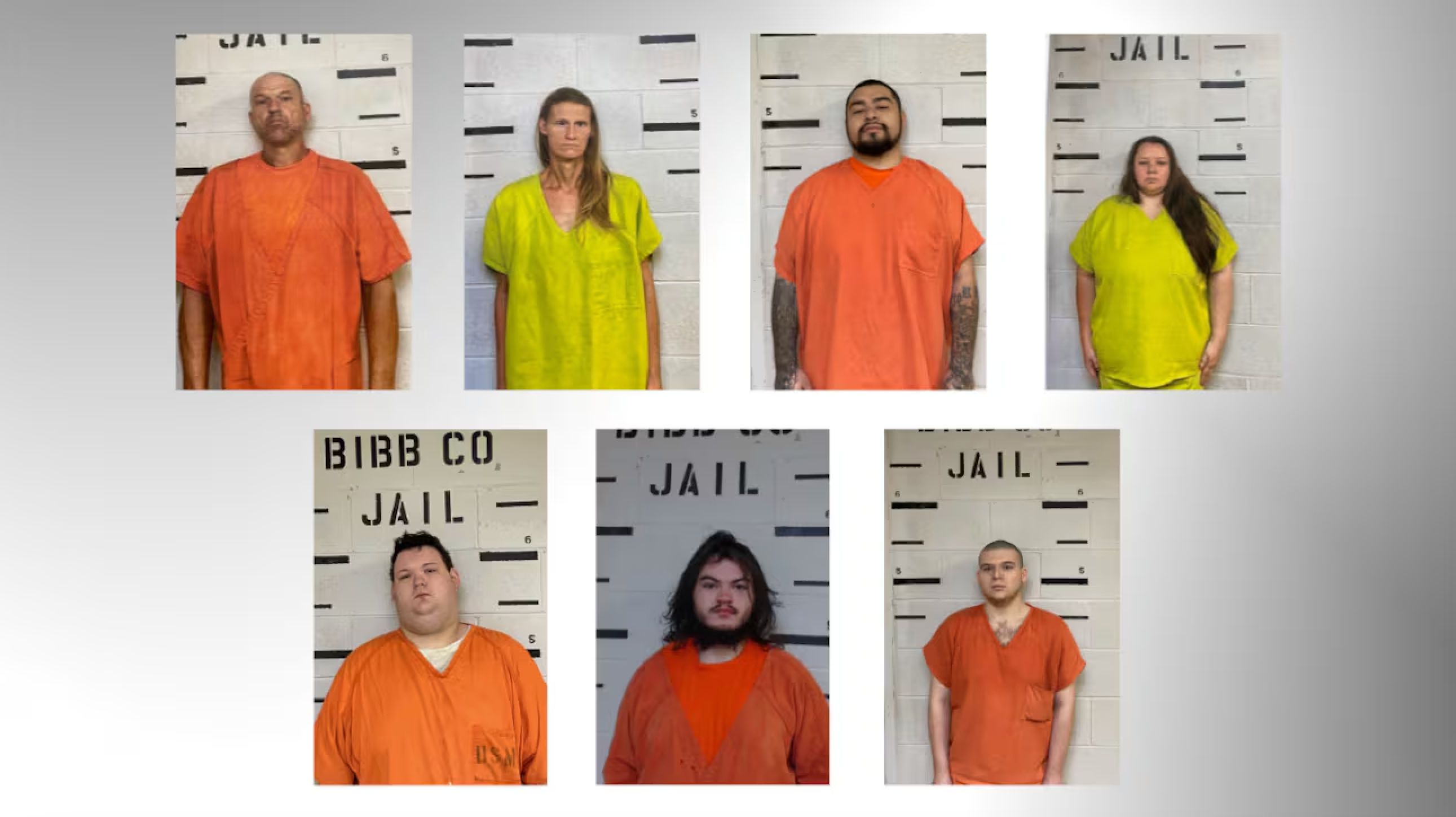 Slijeva na desno (vrh): Ricky Terrell, Sara Terrell, Andres Trejo-Velazquez, Rebecca Brewer. Slijeva na desno (dno): William McElroy Chase, Timothy St. John i Dalton Terrell.