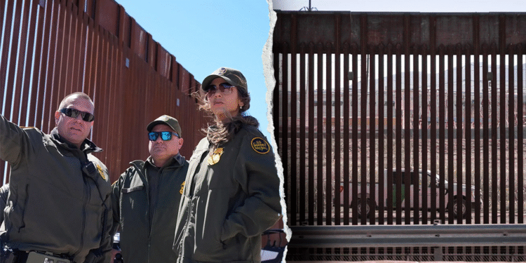 Čitav granični zid koji će biti oslikan crno na zahtjev predsjednika, kaže vodstvo DHS -a