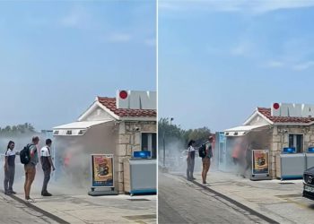 Dim na hvarskoj benzinskoj postaji