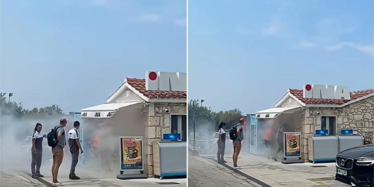 Dim na hvarskoj benzinskoj postaji