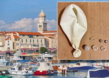 FEŠTA U KRKU Baloni s plastičnim svjetlećim kuglicama popadali u more
