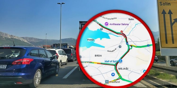 FOTO Velika gužva u smjeru Kaštela. Kolona na izlazu iz Splita