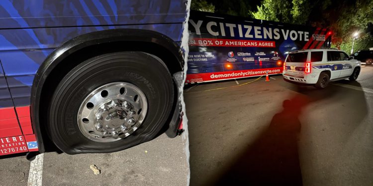 Fotografije: Tea Party Bus vandalizirano u Phoenixu tijekom turneje u cijeloj zemlji