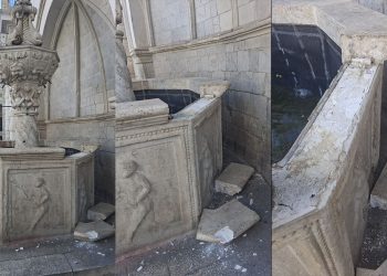 GRAĐANI OGORČENI Vandalski čin u srcu Dubrovnika: Oštećena Mala Onofrijeva fontana