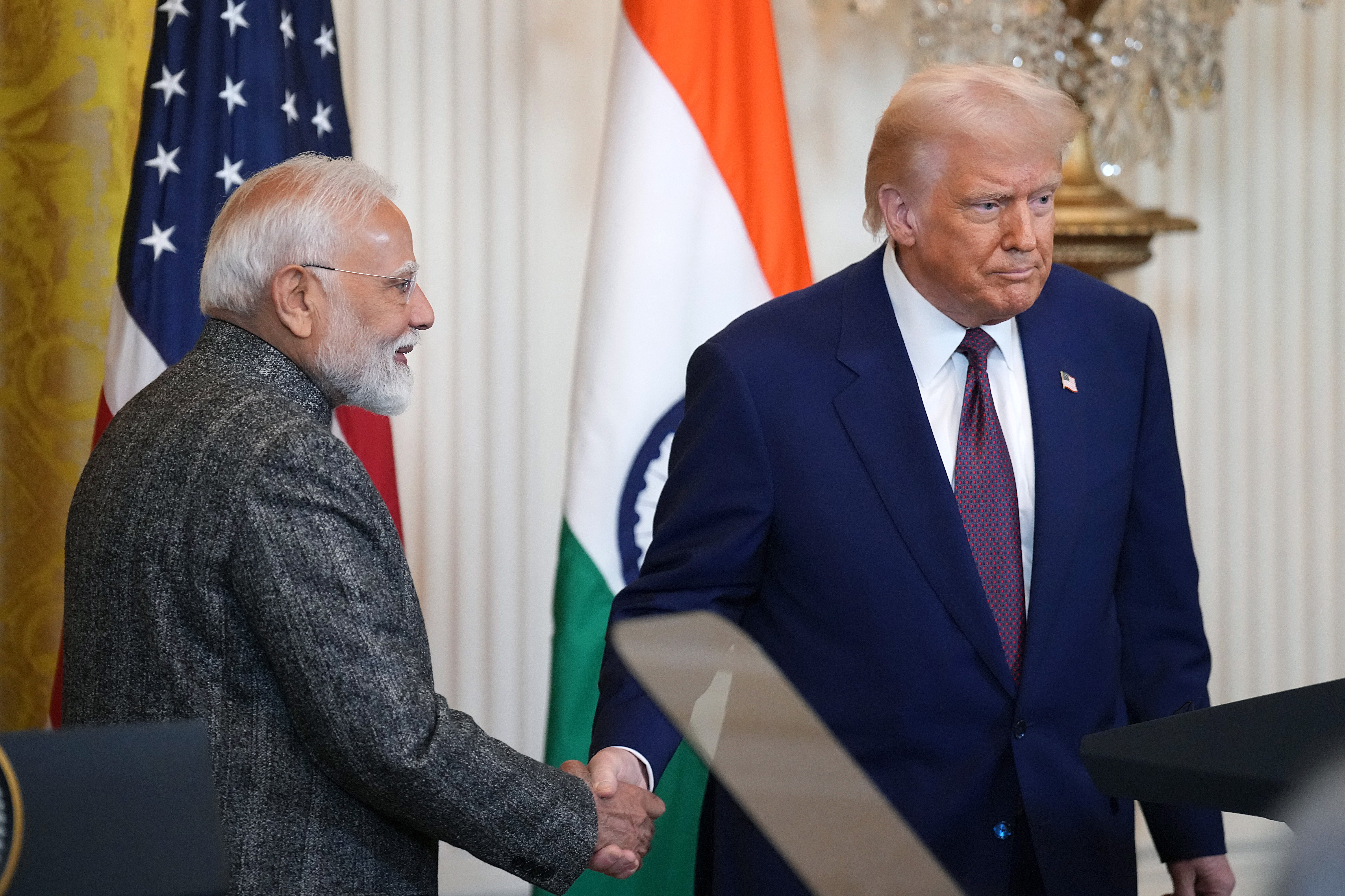 Trump s indijskim premijerom Narendra Modi, lijevo