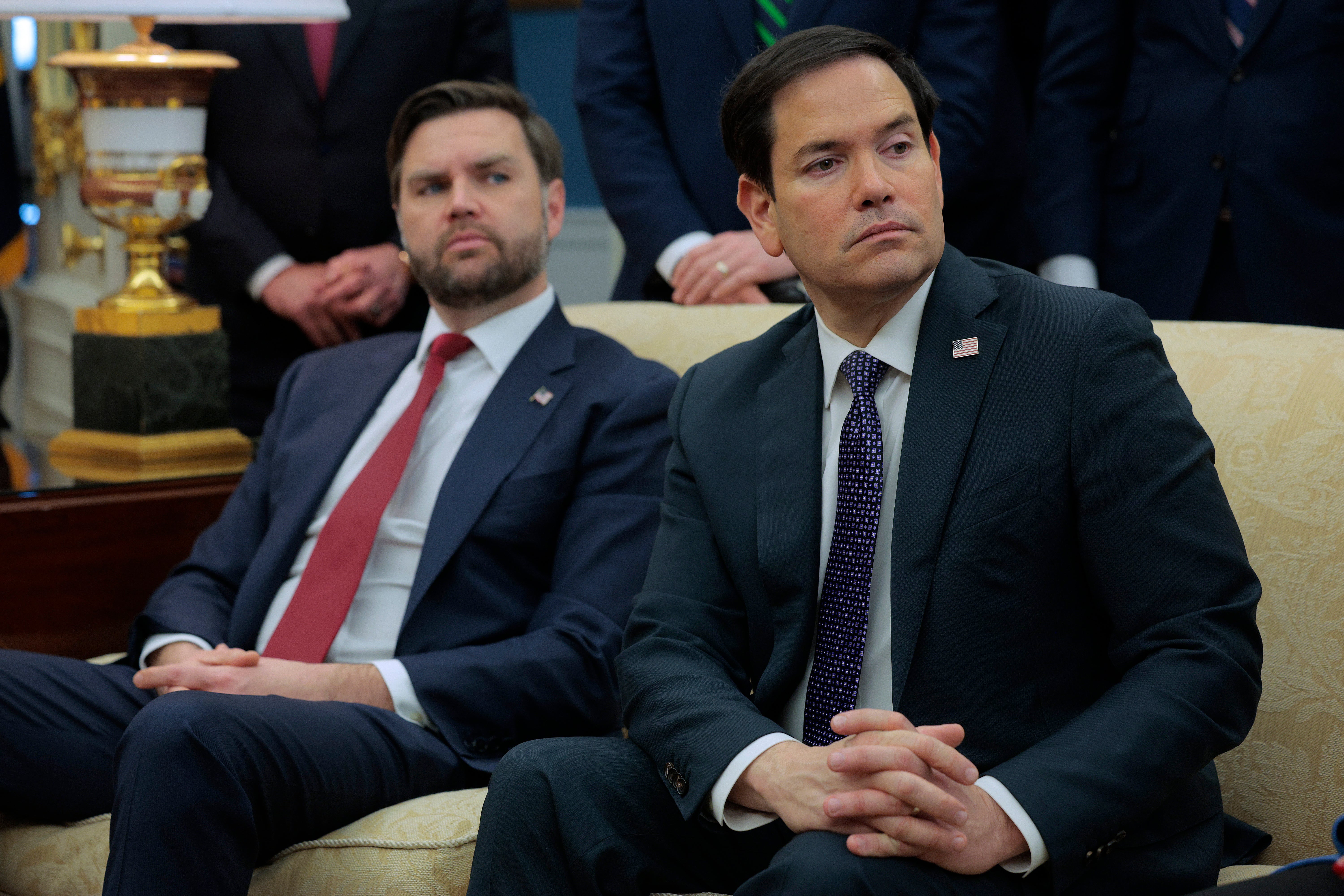 Američki potpredsjednik JD Vance i državni tajnik Marco Rubio uoči sastanka u Ovalnom uredu u Bijeloj kući