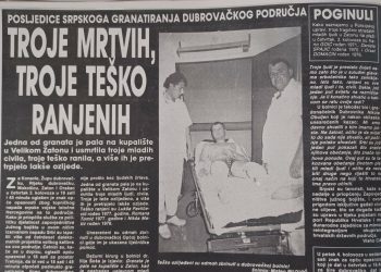 Granata je pala na kupalište u Velikom Zatonu i odnijela živote troje mladih Dubrovčana