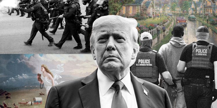 Kristi Noem’s DHS objavljuje umjetnost ‘fašističke propagande’ u stilu 1800-ih kako bi potaknula Amerikance da ‘zaštite domovinu’