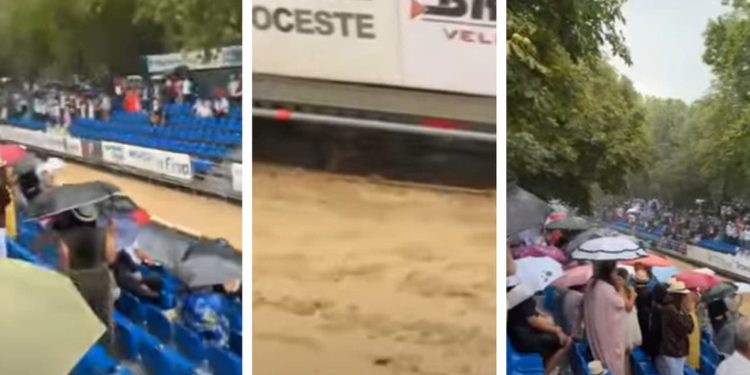 Munje sijevaju u Sinju, jako je oštećeno alkarsko trkalište. Veliki pljusak pogodio je grad neposredno prije početka Alke. Pogledajte snimku