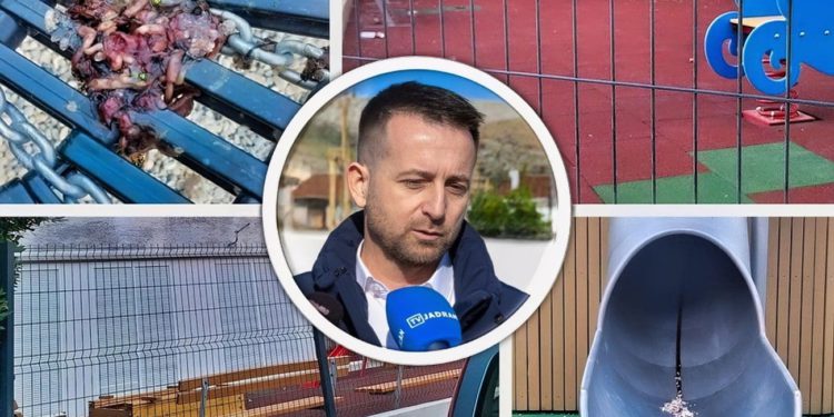 Nije za one slabijeg želuca. Pogledajte što je završilo na trogirskom igralištu. Gradonačelnik Bilić: “Mali dio naših sugrađana iz čiste obijesti uništava javnu imovinu”