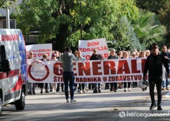 Oko 4.000 zdravstvenih radnika u HNŽ kreće u novi generalni štrajk