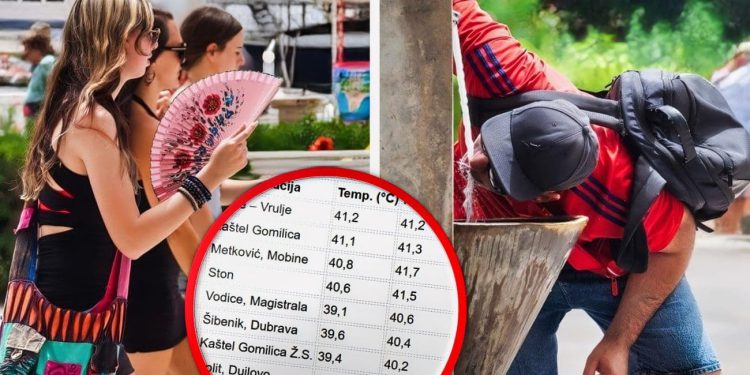 Paklene vrućine u Dalmaciji: Temperature premašile 41 °C, more i kopno pod naletom toplinskog vala