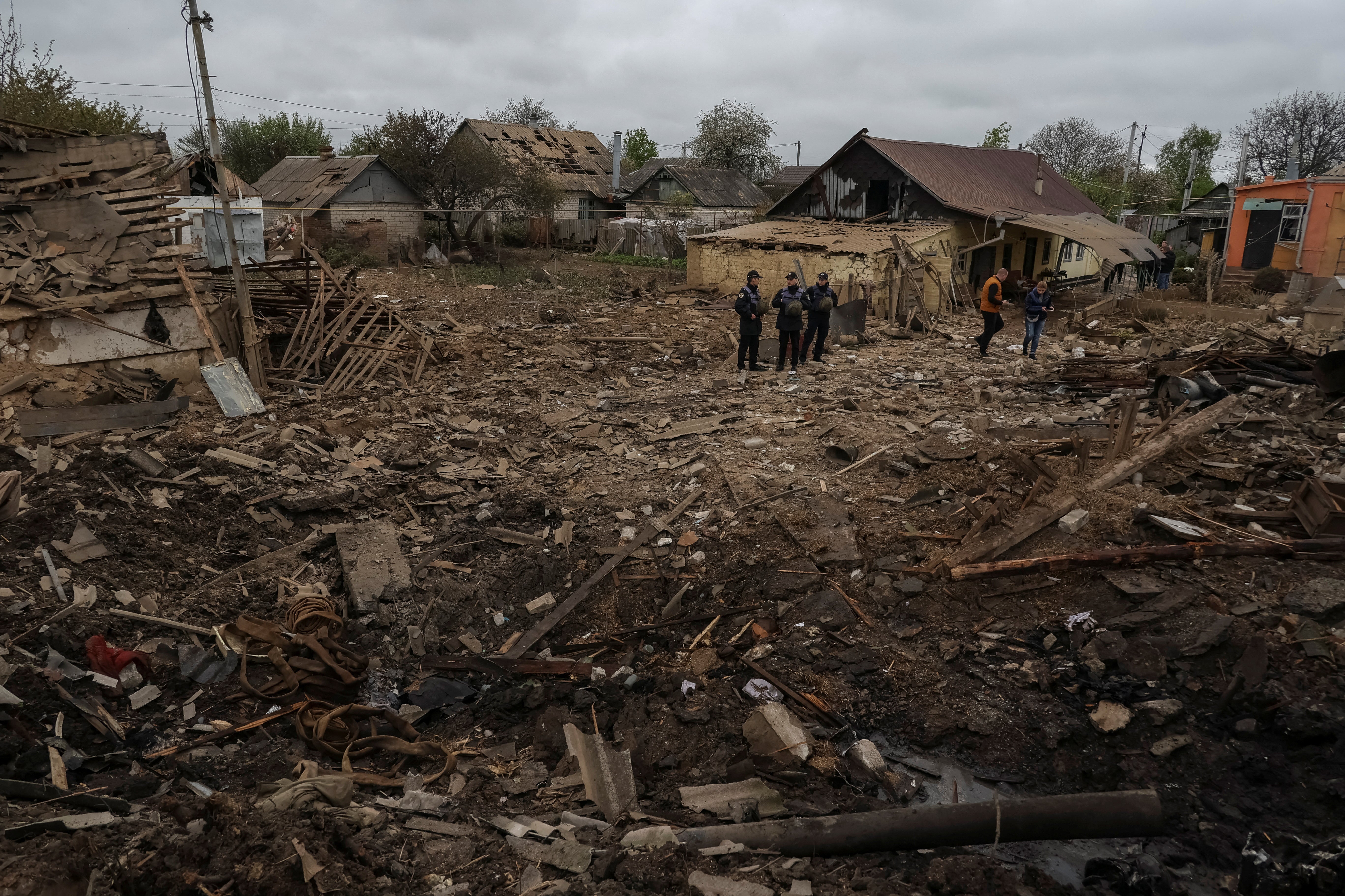Pavlohrad, u ukrajinskoj regiji Dnipropetrovsk, Rusi su više puta pogodili
