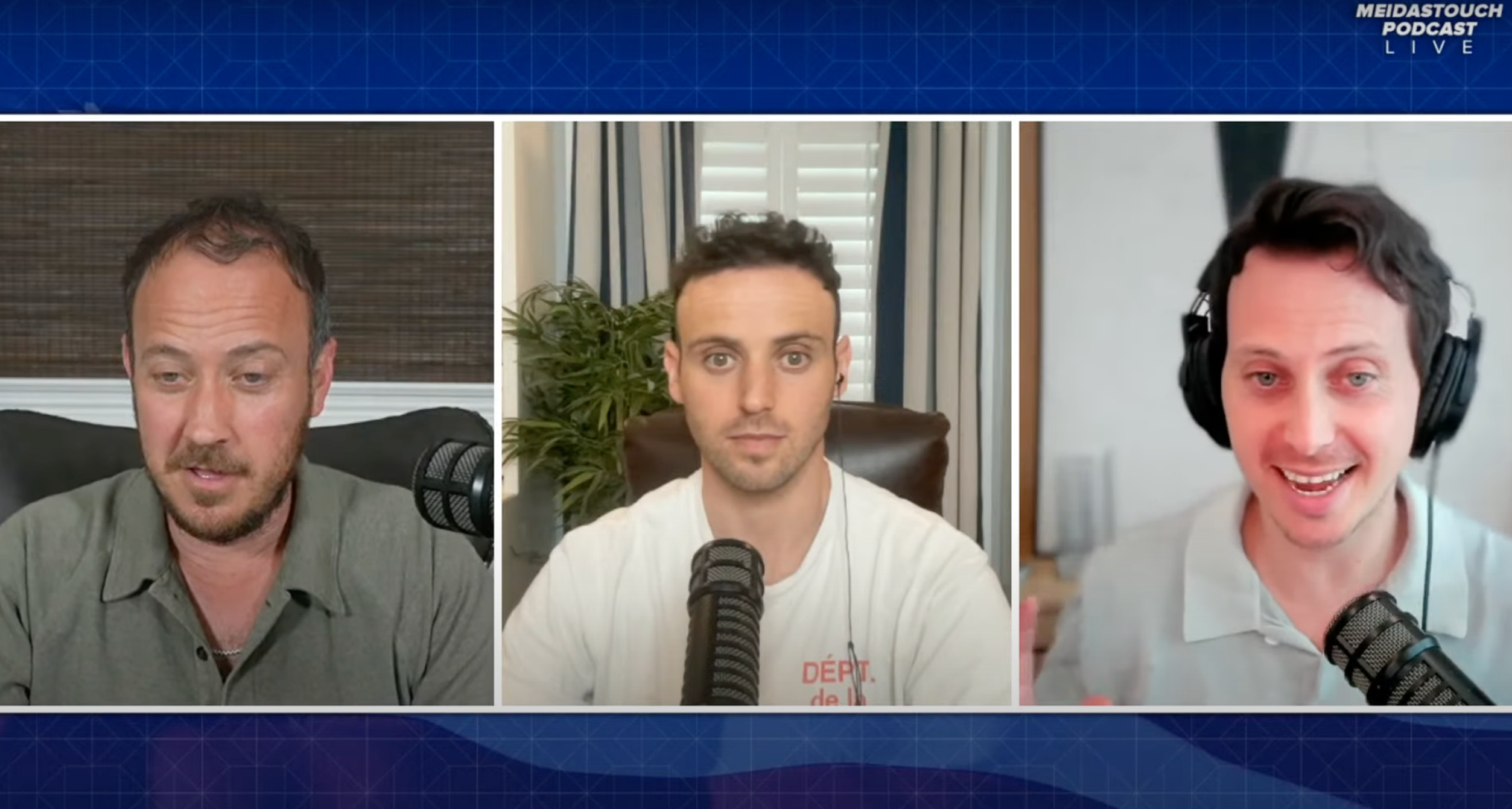 Slijeva na desno: Ben, Jordy i Brett Meislas iz podcasta MediaTouch bili su oduševljeni pobijedili Joe Rogan Experience