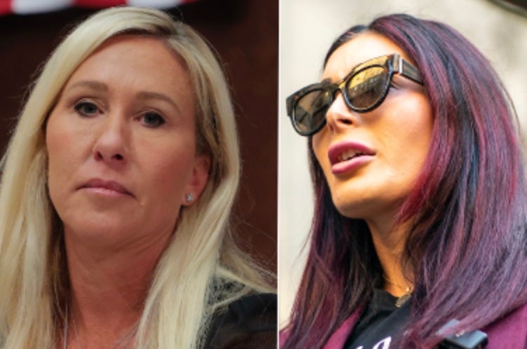 Predstavnica GOP-a Marjorie Taylor Greene, lijevo, optužena je da je korumpirana desna influencerica Laura Loomer, desno, u posljednjoj eskalaciji njihove internetske svađe
