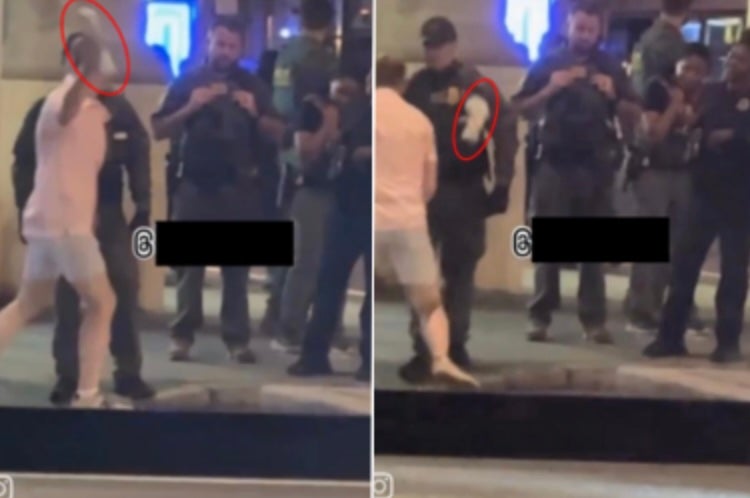 Dunn je uhićen nakon što je bacio sendvič na saveznog časnika koji je patrolirao u Washingtonu, DC, i nazvao ga 