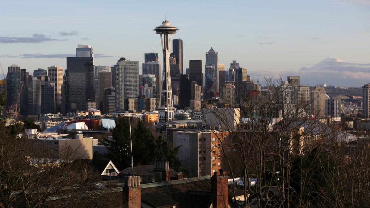 Skyline Seattle s svemirskom iglom u centru