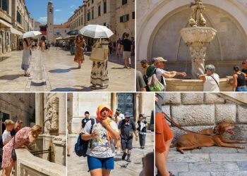 Skočila cijena kvadrata hlada u Dubrovniku: Voda je tražen resurs na Stradunu, ombrele česte, a fen suši sve pred sobom