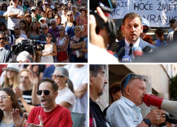 Slobodna Dalmacija – I Šuta kaže da ‘brod mora vanka’, uputio poruku i ministru Butkoviću. Dio prosvjednika mu dobacuje: ‘Srami se!’