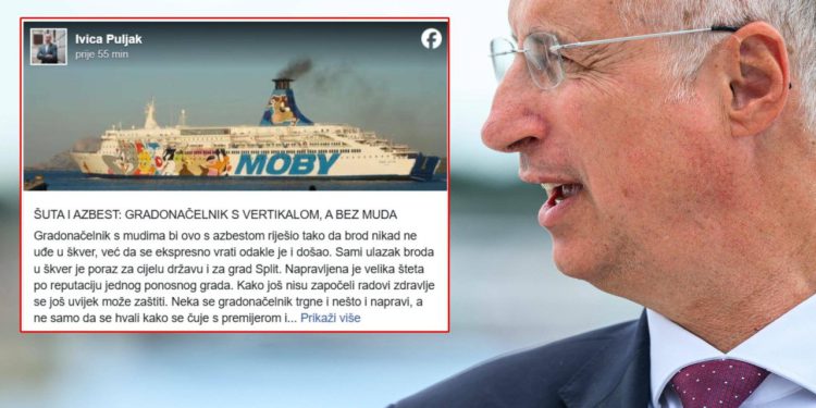 Slobodna Dalmacija – Puljak na Facebooku opleo po Šuti: ‘Poraz za Split! Gradonačenik s mudima riješio bi ovo s azbestom. Priča je nadrealna’