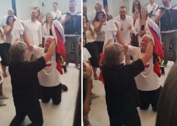 Slobodna Dalmacija – VIDEO Pogledajte kako don Miro slavi zlatnu misu! Svećenici na koljenima uz Thompsona, u ruci zastava: ‘Hvala svima…’