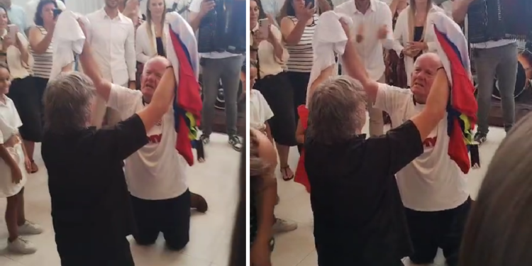 Slobodna Dalmacija – VIDEO Pogledajte kako don Miro slavi zlatnu misu! Svećenici na koljenima uz Thompsona, u ruci zastava: ‘Hvala svima…’