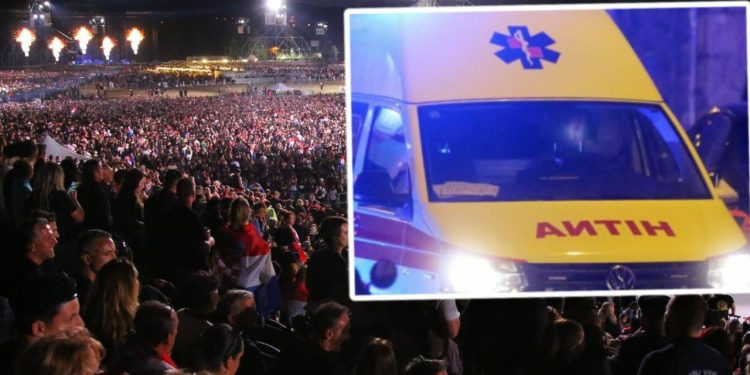 Slobodna Dalmacija – Više od 400 medicinskih intervencija tijekom Thompsonovog koncerta, dvije osobe helikopterom prebačene u KBC Split