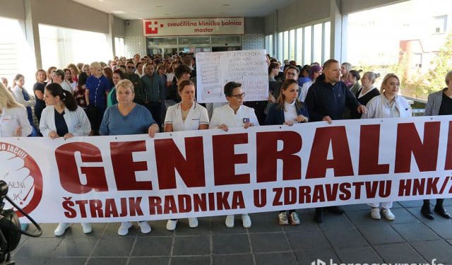Sud privremeno zabranio generalni štrajk zdravstvenih djelatnika u HNŽ