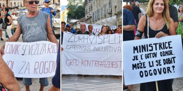 Treći prosvjed u Splitu: Građani traže odlazak broda s azbestom iz Brodosplita